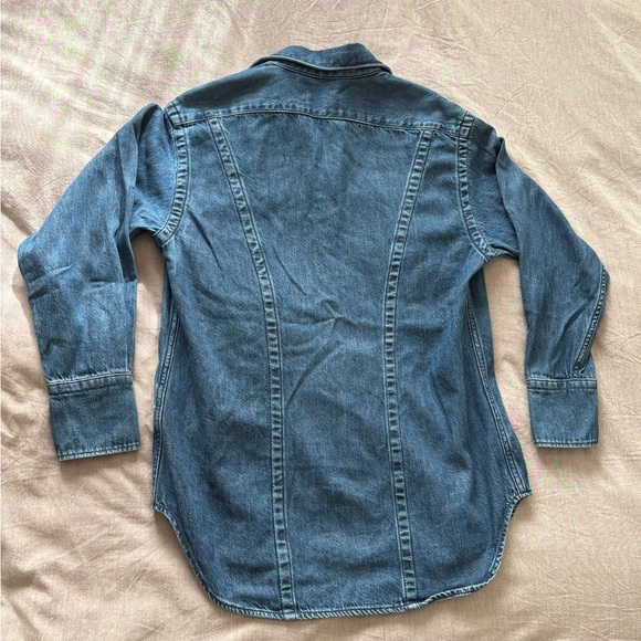 Rag & Bone Blue Denim Button-Up Shirt - Picture 2 of 4